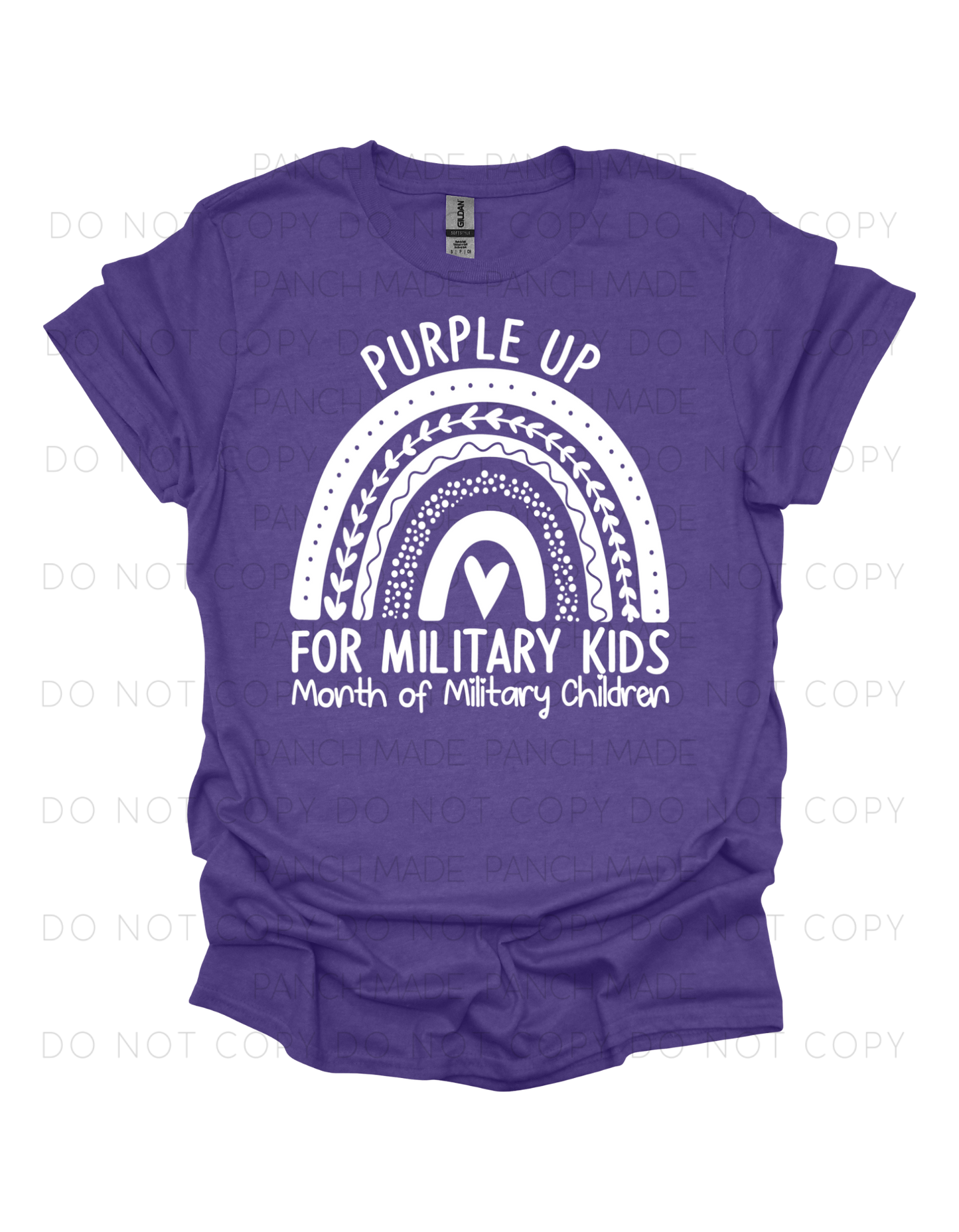 Purple Up For Military Kids (Rainbow)