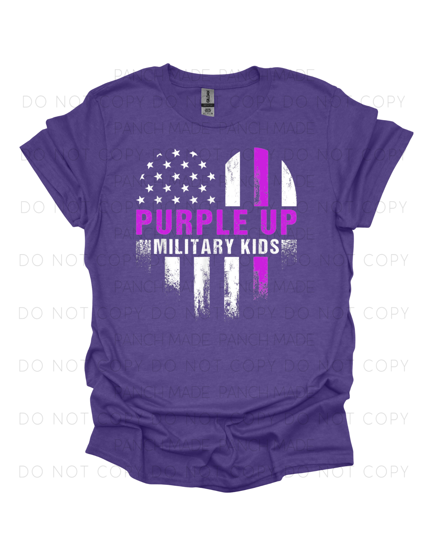 Purple Up For Military Kids (Heart)