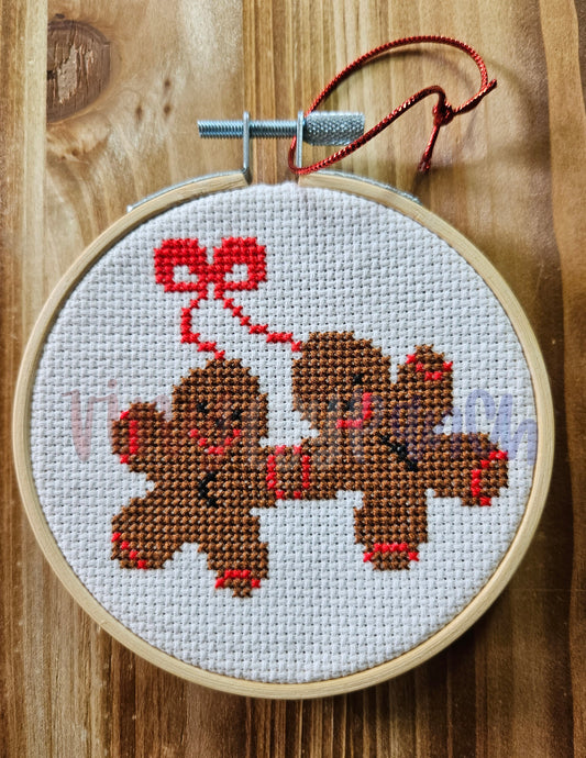 Cross Stitch Gingerbread Ornament