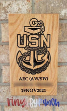 Load image into Gallery viewer, US Navy Wood Plaque
