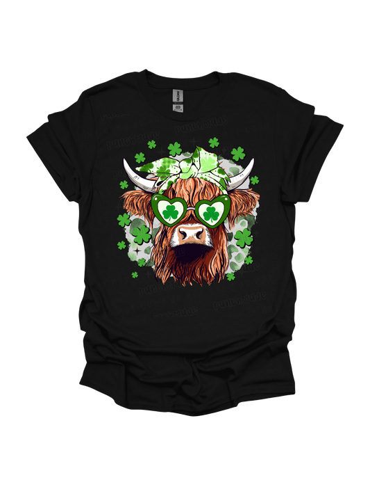 St. Patrick's Day Highland Cow