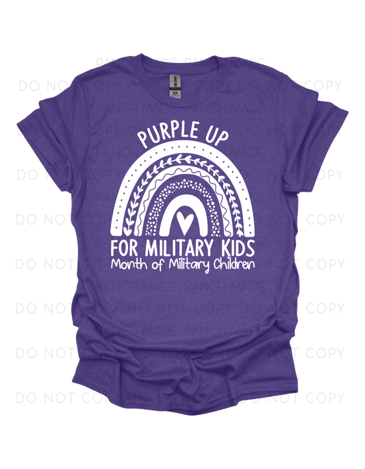 Purple Up For Military Kids (Rainbow)
