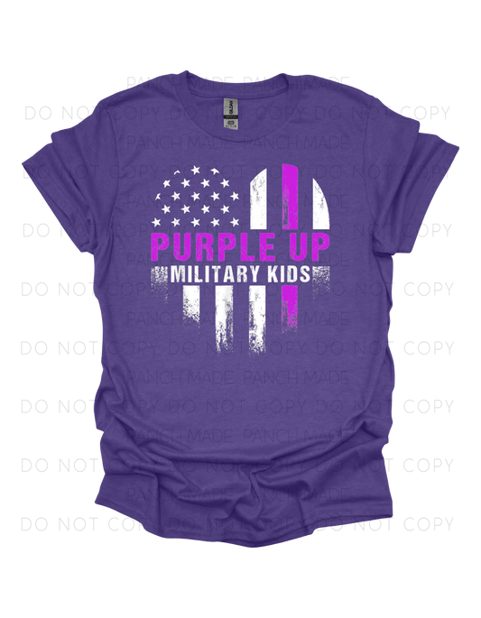 Purple Up For Military Kids (Heart)