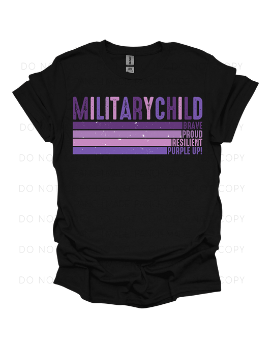 Military Child Stacked Words